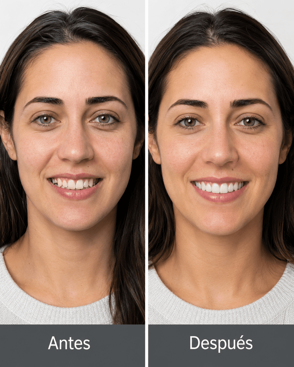 Caso real de ortodoncia invisible en mujer adulta - antes y después